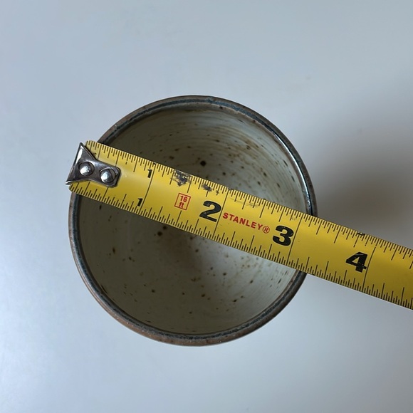 Studio Art Pottery Goblet Signed Ceramic Chalice Cup Wine Artsy Earthy Boho Clay - Picture 8 of 10